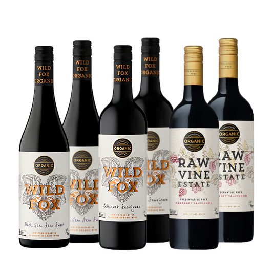 Raw Vine & Wild Fox Mixed 6 Pack of Red Wine Varietals